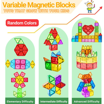 30/50/100PCS Magnetic Building Blocks Montessori Educational Constructor Toys Set For Kids Game For Boys Girl Gifts.