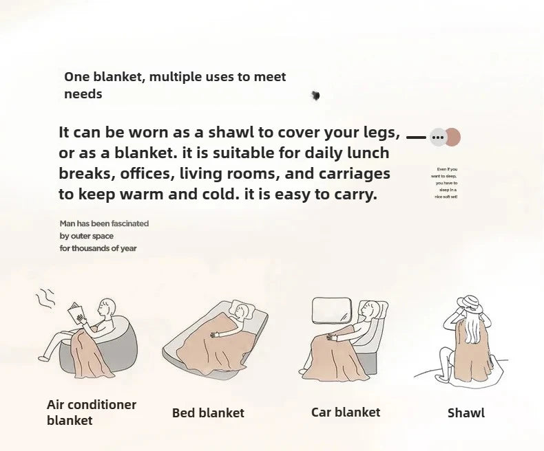 Double Layer Fleece Blanket Autumn Winter Thick Warm Office Nap Throw Blankets for Sofa Bed Single Double Soft Plush Comforter.