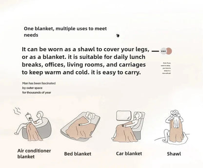 Double Layer Fleece Blanket Autumn Winter Thick Warm Office Nap Throw Blankets for Sofa Bed Single Double Soft Plush Comforter.