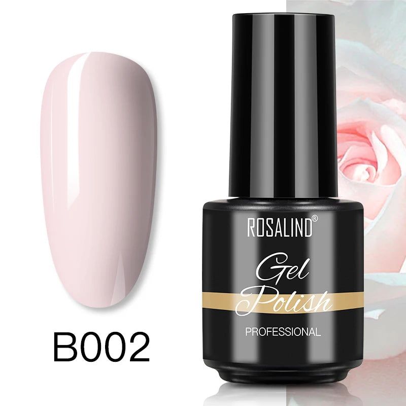 ROSALIND Red Series UV Nail Gel Hybrid Varnish Semi Permanent For Manicure Art Nail Polish Matt Base Top Coat Gel Nail Polish.