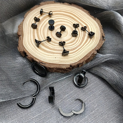 40Pcs Fashion Retro Stainless Steel Earring Set,Cubic Zirconia Tragus Spiral Ear Cartilage Hypoallergenic Piercing Jewelry.