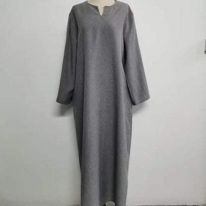 Ramadan Eid Muslim Dress Djellaba Plain Modest Dubai Abaya Turkey Kaftan Kebaya Arabic Robe Women Islam Jalabiya Vestidos