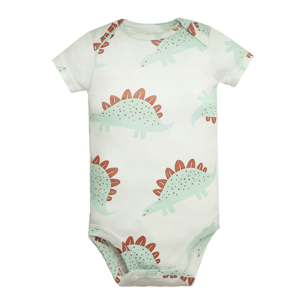 5 stück Unisex Baby Bodys Mode Körper Anzüge Kurzarm Neugeborenen Overall Cartoon Baby Junge Mädchen Kleidung Set Sommer