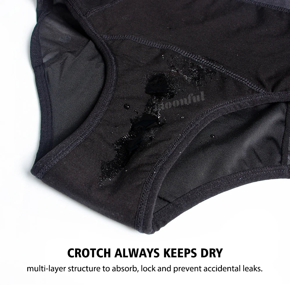 High Waist Period Underwear Lace Mesh Menstrual Panties Women Menstrual Cycle Absorbent Underwear Girl Panties for Monthly.