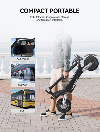 OOTD T10 Electric Scooter 500W Motor 48V13AH Battery Off-Road E-Scooter Adult 11 Inch Foldable City commuting  Electric Scooter.