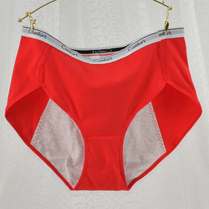 1Pack Women's Period Underwear Mid Waist Anti-Leakage Cotton Panties Comfortable Menstrual Briefs for Teens Ladies Intimates