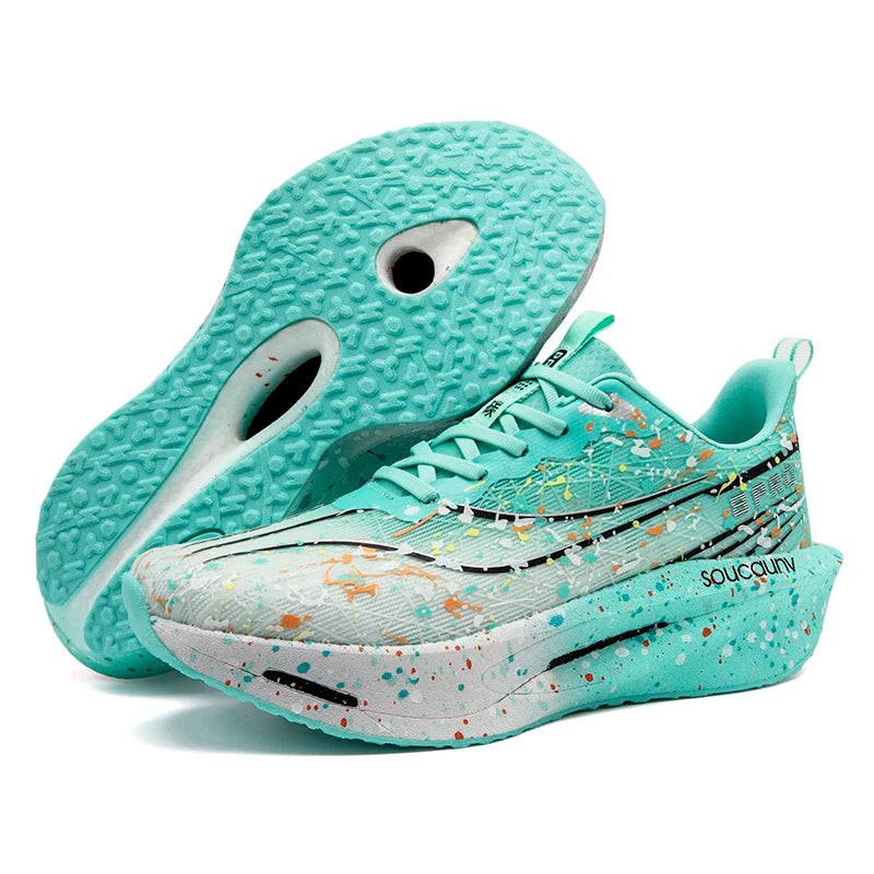 Supercritical E-TPU Marathon Running Shoes Men Women High-quality Road Jogging Shoes Light Comfy Sneakers Mesh Training Shoes.