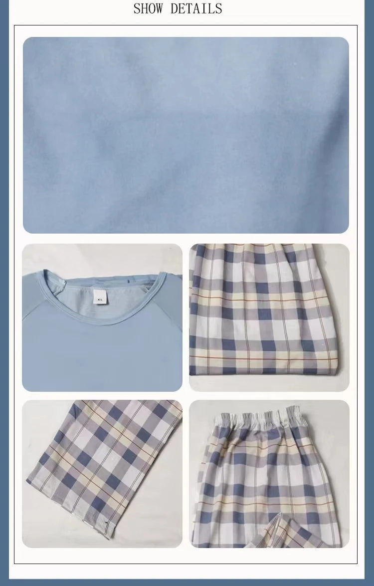 Frauen Frühling und Herbst Pyjamas Loungewear Set frauen Langarm Neue Koreanische Mode Casual Plaid frauen Loungewear Set.