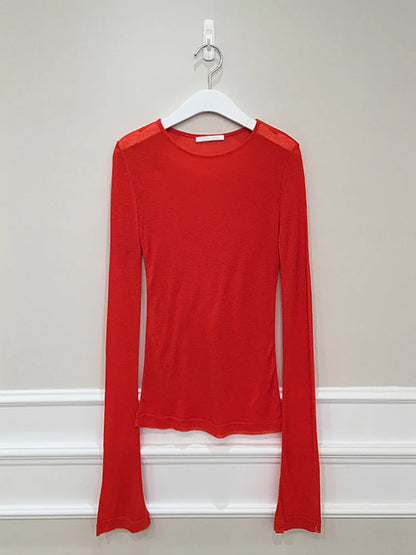 Sexy Shirt Women T-Shirt Long Sleeve Korean Style Slim Basic Elasticity Tshirt Top Womens Clothing T Shirt Femme