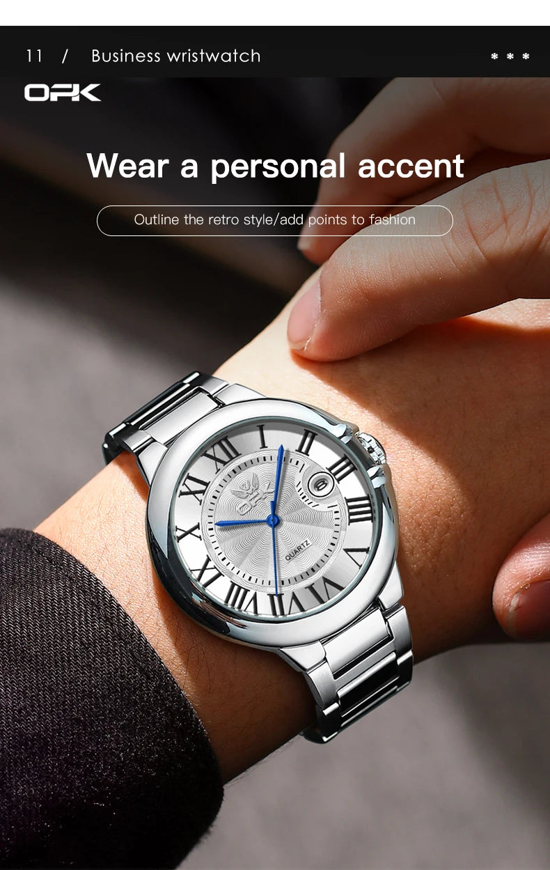 OPK 6039 Women Watch Roman Scale Stainless steel Waterproof Quartz Watch for Women.