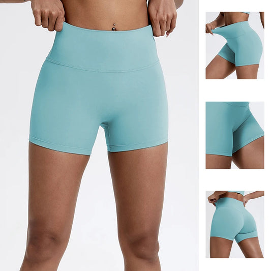 Hearuisavy Running Sports Shorts Women Buttock Lift Gym Leggings Women Cycling Slim Fit Workout Shorts High Waist Yoga Shorts.