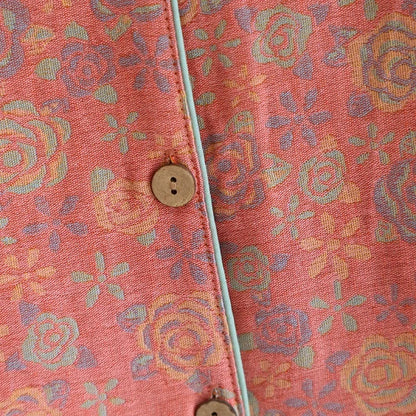 100% Cotton Crepe Homeclothes 2023 Autumn/Winter Women's Pajamas Suit Long-Sleeved Trousers 2-piece Yarn-Dyed Jacquard Pajamas