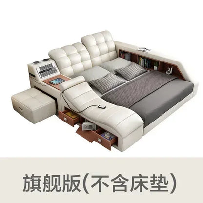 Master Under Storage Doppelbett Ästhetisches Master Nordic Multifunktionales Schlafzimmer Bettgestell Modernes Design Cama Casal Möbel