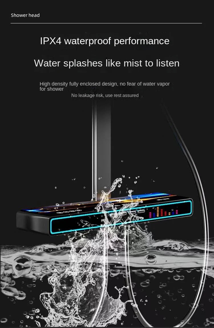 Bluetooth Music Digital Bathroom Shower System Ambient Lighting thermostatic Digital Bathroom Shower Set Faucets Accessories