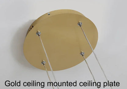 2025, moderner LED-Deckenleuchter für Zuhause, gebürstet, runde Ringe, montierte Anhängerbeleuchtung, Wohnzimmer, Gold, Kaffeefarbe, Hängelampe