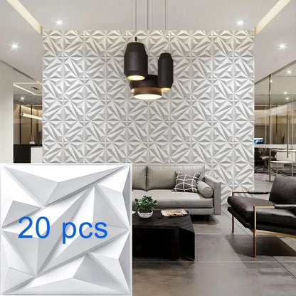 12pcs/20pcs 3D textured wall panels for indoor wall decoration,suitable for living room hall bedroom hotel office,30cmx30cm