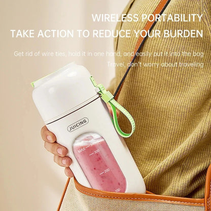 Portable Multi-function USB Wireless Juicer 12-blade Head Fast Juice Extraction 2600mAh Capacity Indoor and Outdoor Mixing Cup.