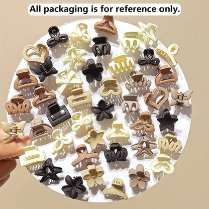 5/10/20/30pcs Beige Mixed Pack Small Clips, Cute Girl Accessories - Perfect for Daily Use, Special Occasions, or Travel Gifts.