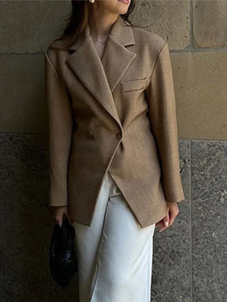 Neue Diagonal schnalle frauen Jacke Anzug Klassische Vintage Casual Jacken Herbst Mode Retro Frauen Mantel Revers Weibliche Mäntel Tops.