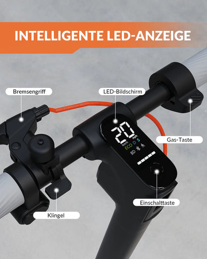 5TH WHEEL ES14 ABE Adult E-Scooter 400W Motor 48V 7.5AH  City Electric Scooter 10" Solid Tires Foldable Electric Scooter.