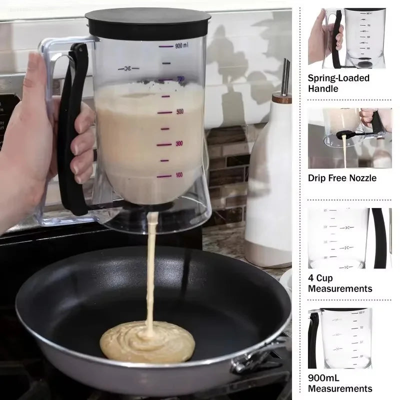 Cupcake Batter Dispenser - Designed for Easy Pouring - Non-Stick And Space-Efficient Ideal for Making Waffles Cakes and Pancakes.