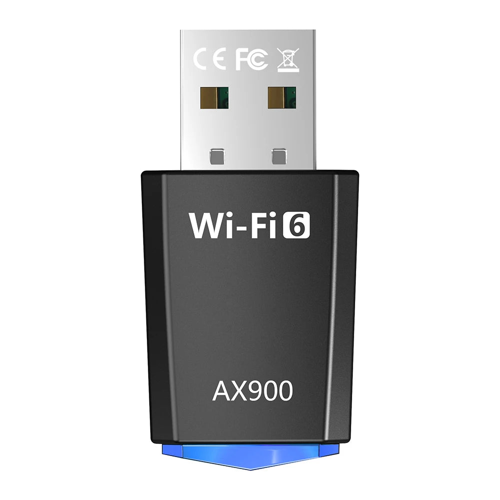 AX900 Driver-Free Wireless Network Card Dual-Band WiFi 6 USB Adapter 900Mbps WiFi Adaptador 2.4G&5GHz for Laptop Windows 7 10 11.