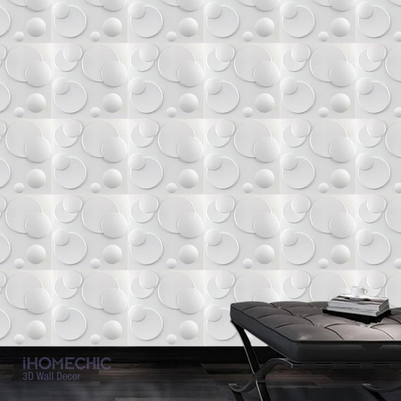 30cm 3D Wall Panel Wavy lines Decor Stone Brick Living Room TV Background Decal Tile Mold 3D wall sticker bathroom kitchen wall