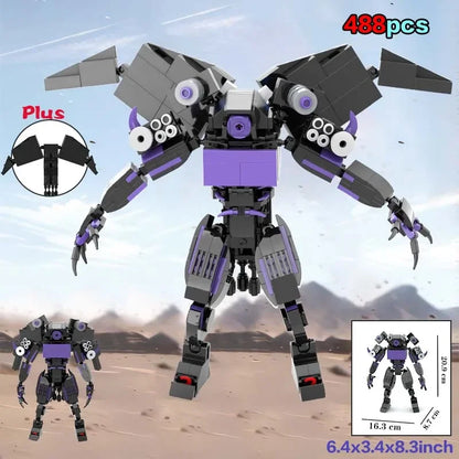 Moc Skibidi Toilet Action Figures builing blocks,Camerman Titan Speakerman Surveillance Man TVMan Boys Bricks Toys For Kids Gift