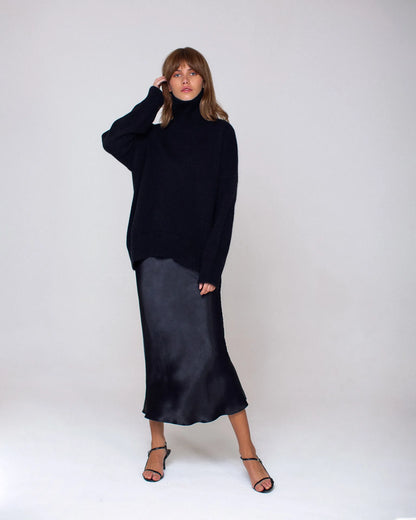 Herbst Und Winter Verdickte Rollkragenpullover frauen Lose Faul Gestrickte Pullover Silhouette Casual Pullover.