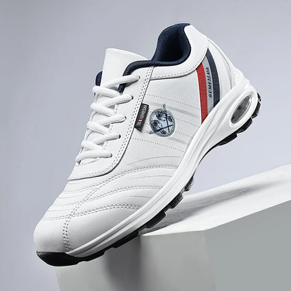 YRZL Mens Running Shoes Casual Outdoors Sneakers Breathable Sports Shoes Lightweight Non Slip Leather Walking Shoes for Men 2025.