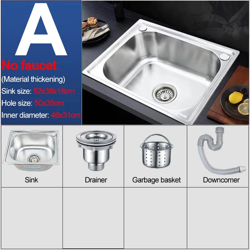 Verdickter Einzelschlitz aus Edelstahl 304 mit Halterung zum Aufhängen an der Wand, Waschbecken, Balkonbecken, Küchenwaschbecken, Waschbecken