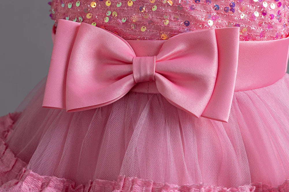 2023 Neue elegante Kleider für Mädchen, glänzendes Halloween-Performance-Kostüm, Geburtstagsparty-Kleid für 3–10 Jahre alte Mädchen.