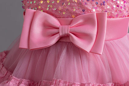 2023 Neue elegante Kleider für Mädchen, glänzendes Halloween-Performance-Kostüm, Geburtstagsparty-Kleid für 3–10 Jahre alte Mädchen.