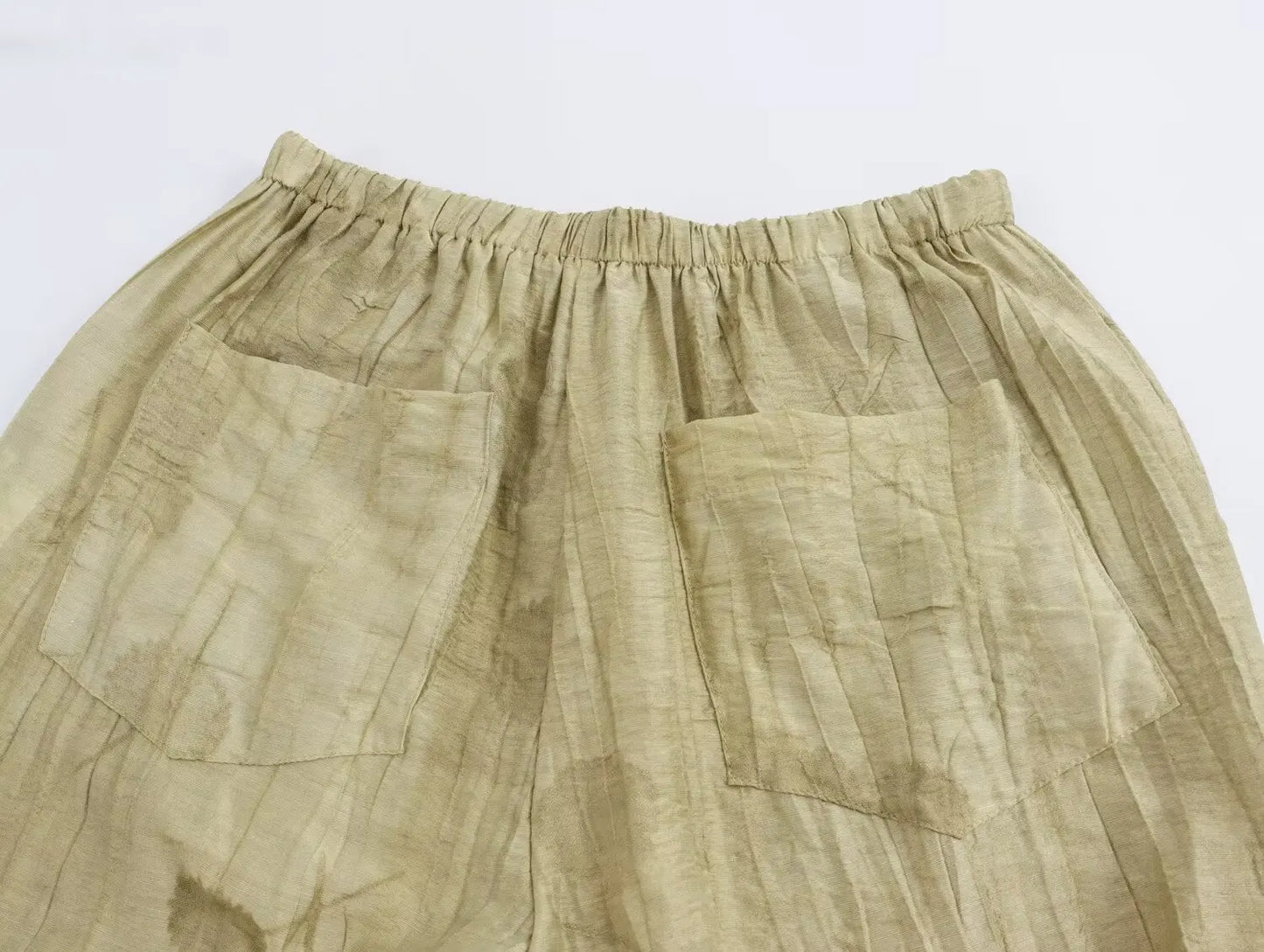 Women Print Long Pants Sets For Women Lapel Half Sleeve Single Breasted Shirts + High Waist Lace-Up Wide Leg Pants