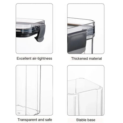 Dry Food Storage Box Food Containers Transparent Stackable Kitchen Spaghetti Noodles Sealed Tank Cans Organizers Bottles.