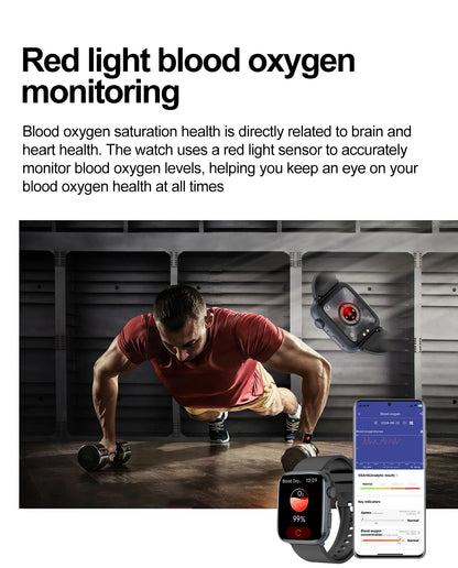 2025 New Iatrology Grade Smart Watch Women Blood pressure Blood oxygen Fat Heart Rate Menstrual Tracking BT Call Bracelet Ladies.