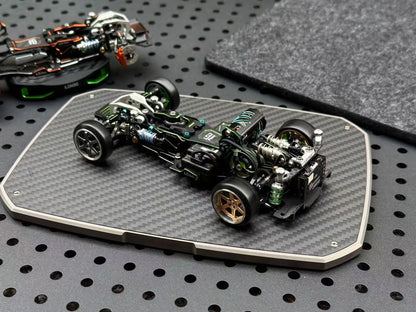 LSD Plaid RC Mini Car 1/24 RC Drift Mosquito Car  Frame KIT Lightweight Electric Remote Control Drift Model Toy Holiday Gift.