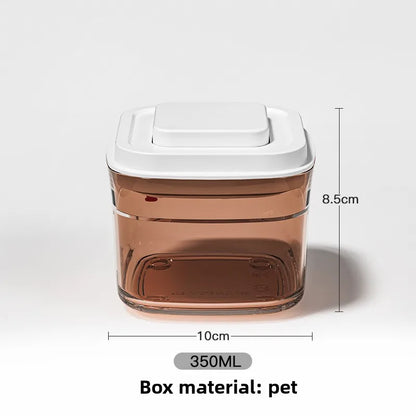 Square press storage tank sealed tank kitchen grains plastic candy jar fruit powder box transparent storage tank