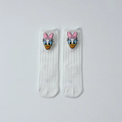 Baby Mädchen Bodys Jungen Neugeborenen Socken Hut 3PCS Kleidung Set Kurzarm Cartoon Daisy Donald Duck Infant Bodys K594-2.