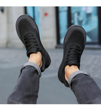 Sommer Breite Schuhe Männer Barfuß Breite Kappe Weichen Sohlen Outdoor Jogging Lace Up Casual Sneaker Atmungsaktive Laufschuhe Tenis Jeans