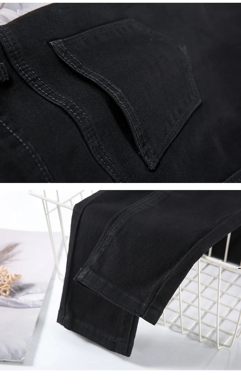 2024 New Sexy Skinny Jeans Women Hip Lift Stretch Pencil Denim Pants Casual Soft Slim Female Trousers Black Gray Blue.