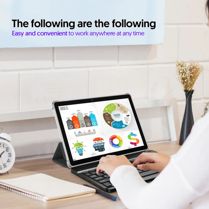 BAKEN 10-inch Android 15 tablet, 128GB RAM + 9GB + 64GB storage, 1TB expandable memory, WiFi 6, Bluetooth, Google GMS.