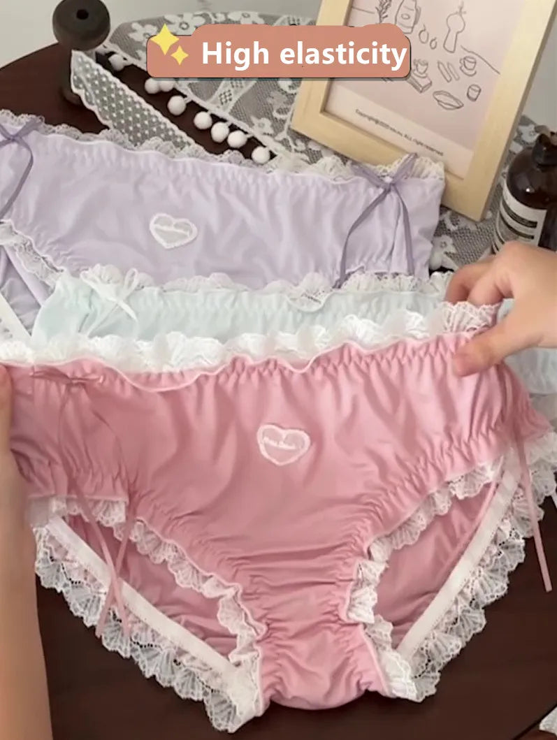 Sexy panties Plus size ropa interior femenina lace lenceria sweet calzones para mujer high elasticity underwear women Lingerie.