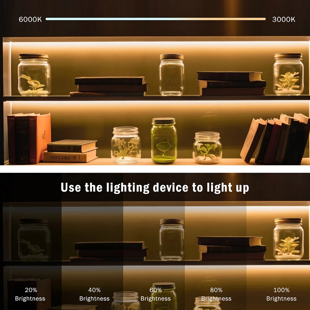 220V Dimmable COB LED Neon Strip Light Dimmer Switch Plug Kit Waterproof 288 LED Flex Tube Lamp Hight Bright Warm/Natural White.