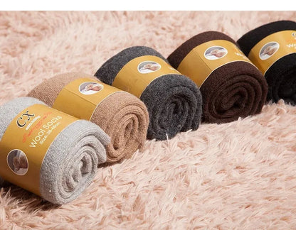 4Pairs/Lot Men's Winter Super Thick Thermal Socks Wool Men Women Solid High Quality Merino Wool Socks Cold Snow Warm Wool Socks.