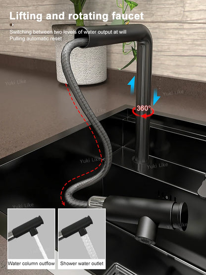 Stainless Steel Kitchen Sink Concealed Mini Single Sink Apartment Bar Multifunctional Hand Wash Fruit and Vegetable Basin