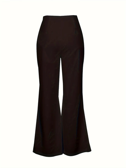 2024 Frühling/Sommer neue Damen Plus Size Flip Flops ausgestellte Hosen taillierte Schlitz hose 80er Jahre Party Yoga Hose.