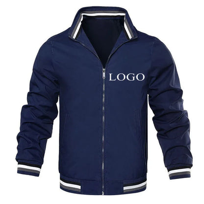 Your Own Design Brand Logo/Picture Personalized Custom Anywhere Men Women DIY Fashionable stand collar jacket Fashion New jacket.