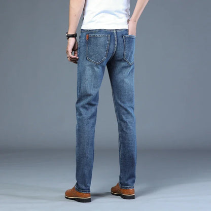 High Quality Mens Jeans Fashion Straight Denim Pants Men Classic Casual Jeans Male Plus Size Denim Trousers Ripped Jeans 28-40