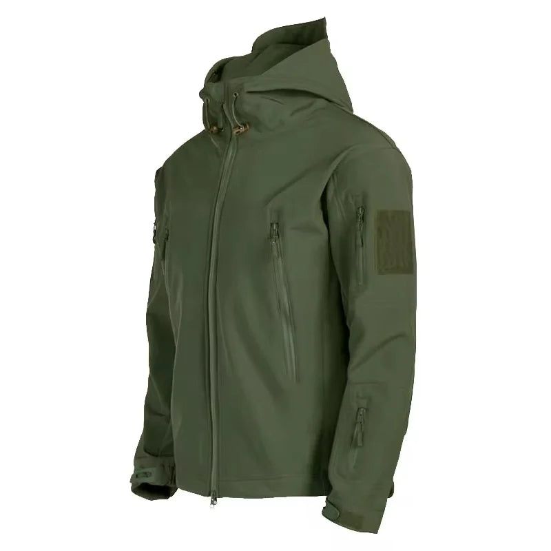 Military Shark Skin Soft Shell Jackets Men Tactical Windproof Waterproof jacket men Army Combat Jackets Mens Hooded Bomber Coats.